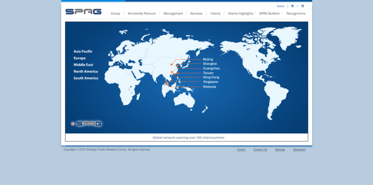 Map page of #1 Leading Corporate PR Firm: Strategic PR Group