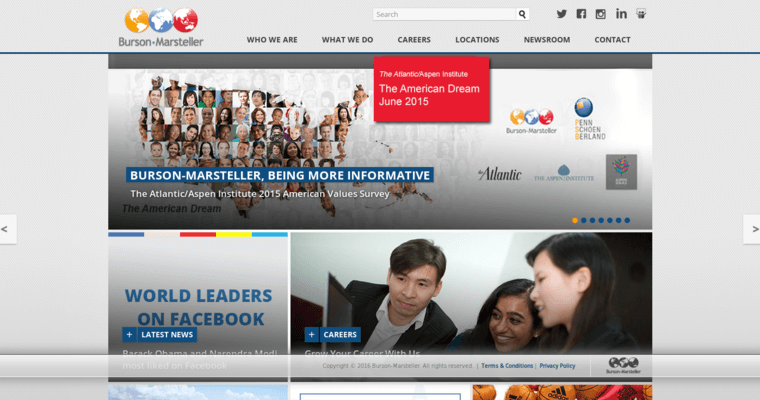 Home page of #5 Best Corporate Public Relations Agency: Burson-Marsteller