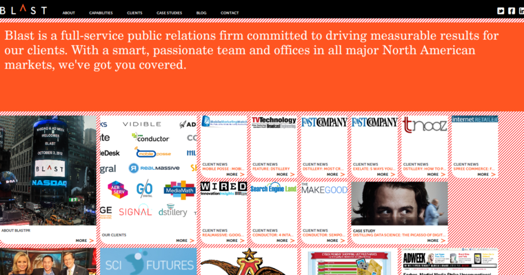 Home page of #5 Top Digital PR Agency: Blast