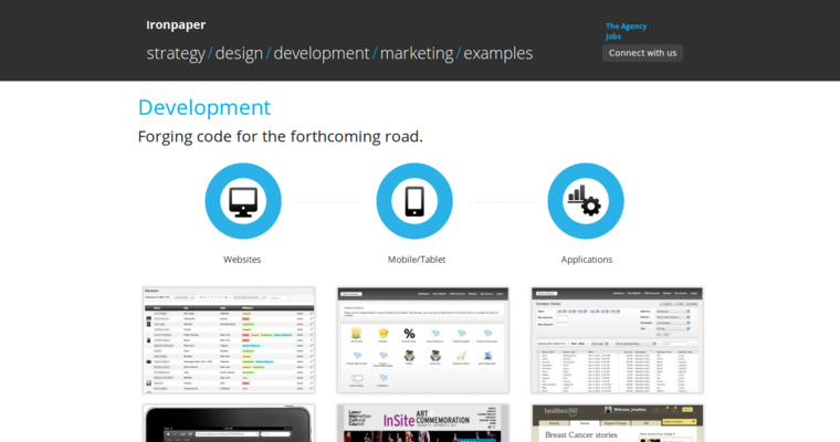 Development page of #2 Best Digital PR Firm: Ironpaper
