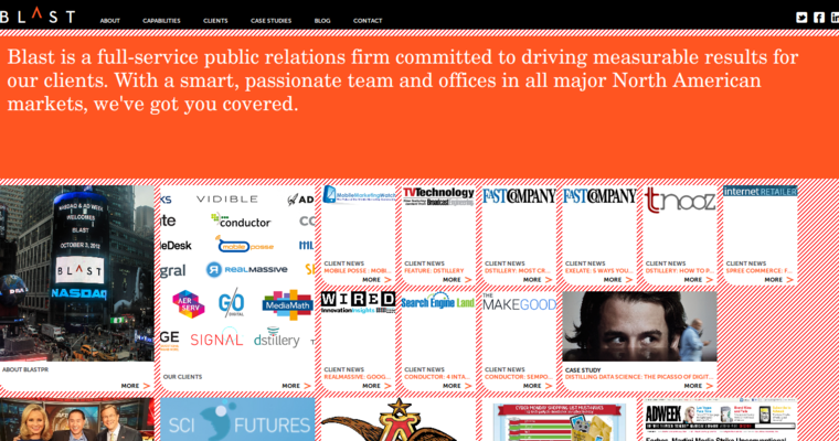 Home page of #7 Leading Digital PR Business: Blast