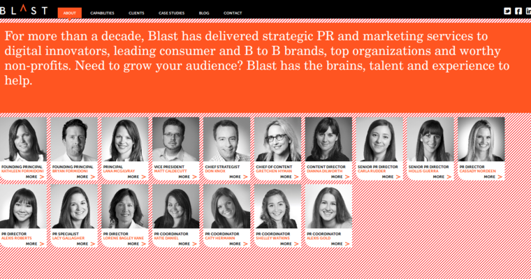 About page of #8 Best Digital PR Agency: Blast