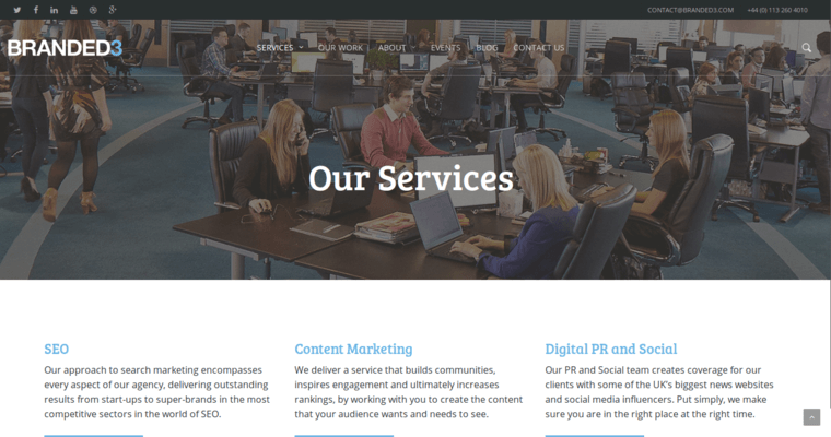 Service page of #9 Leading Digital Public Relations Firm: Branded3