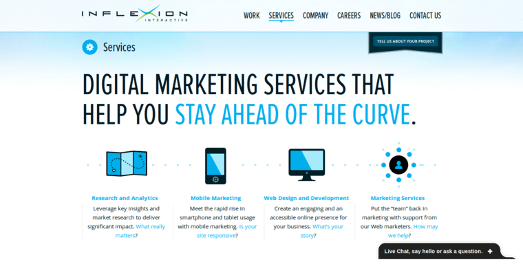 Service page of #7 Top Digital Public Relations Business: Inflexion Interactive