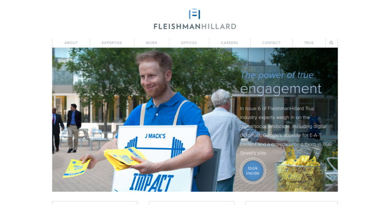 Home page of #6 Top Digital Public Relations Firm: Fleishman Hillard
