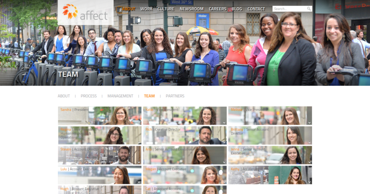 Team page of #2 Best Digital PR Firm: Affect