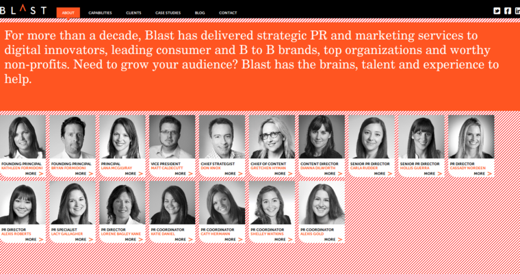 About page of #7 Best Digital PR Company: Blast
