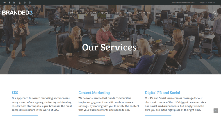 Service page of #9 Best Digital Public Relations Firm: Branded3