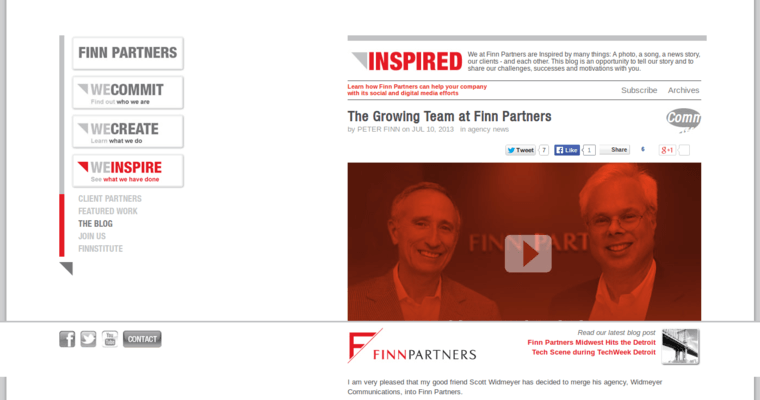 Blog page of #10 Best Online PR Company: Finn Partners