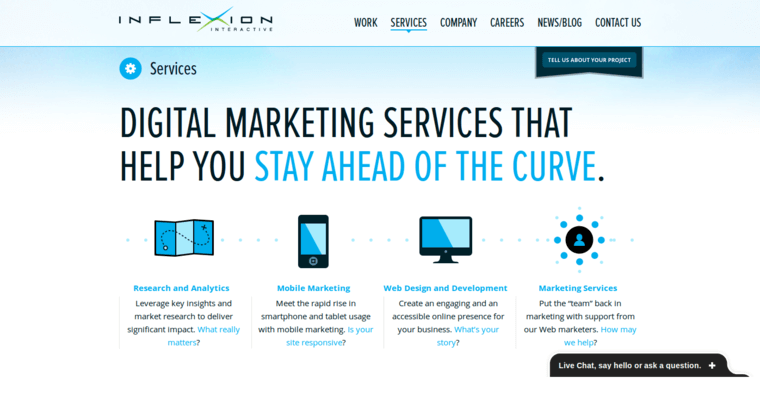 Service page of #7 Top Digital PR Agency: Inflexion Interactive