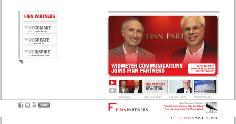 Home page of #10 Best Online PR Agency: Finn Partners