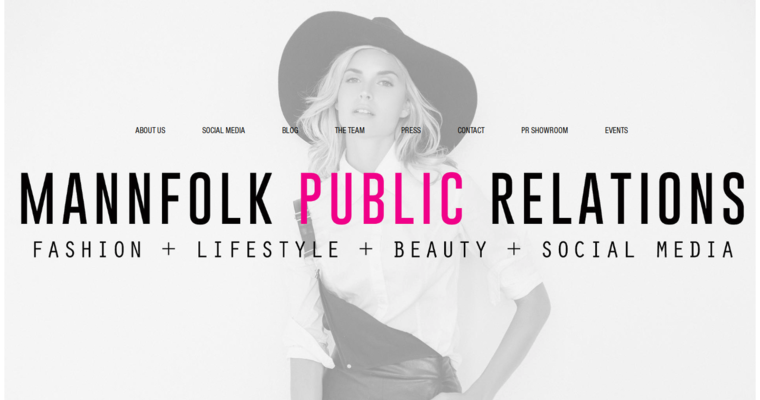 Home page of #7 Top Fashion PR Firm: Mannfolk