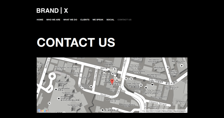 Contact page of #10 Leading Beauty Public Relations Company: Brand X