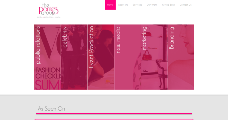 Home page of #10 Best Beauty PR Agency: The Pontes Group