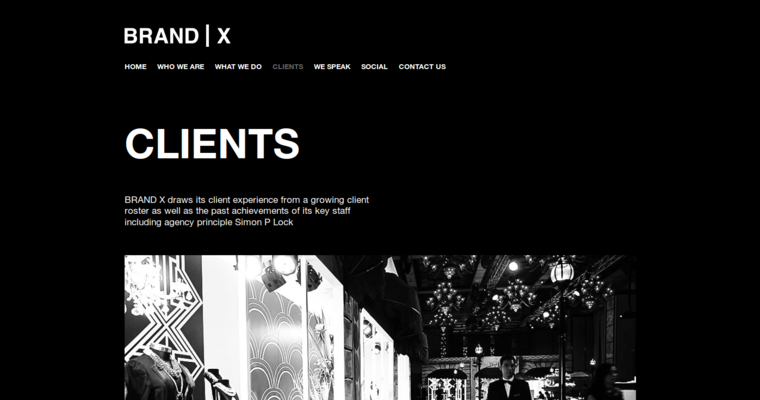 Clients page of #10 Best Fashion PR Company: Brand X