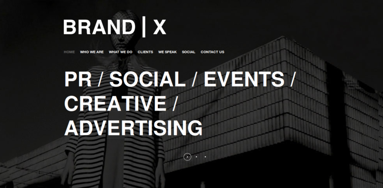 Home page of #10 Leading Fashion Public Relations Agency: Brand X