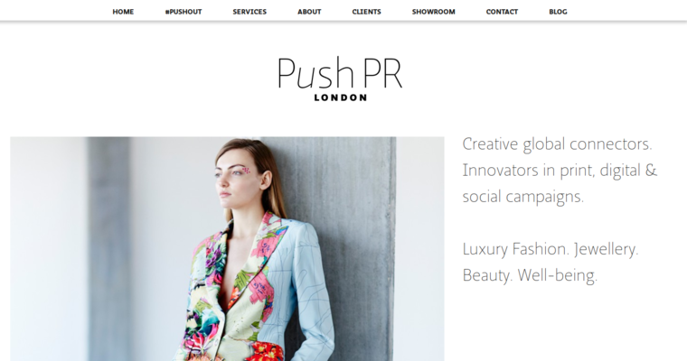 Home page of #7 Top Beauty PR Company: Push PR