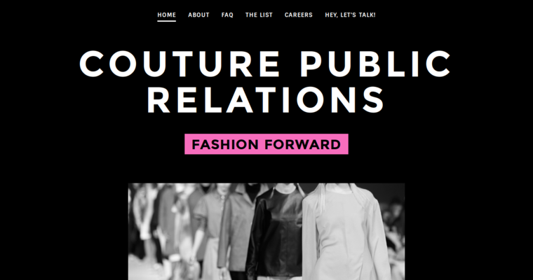 Home page of #1 Leading Beauty Public Relations Business: Couture Public Relations