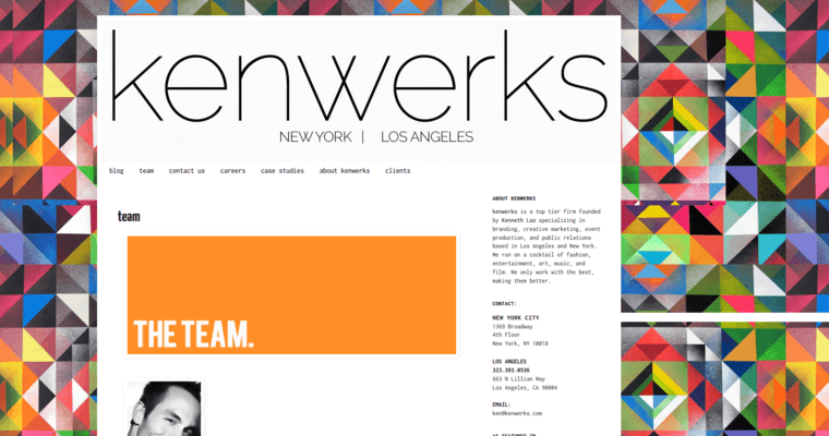 Team page of #4 Leading Beauty Public Relations Company: Kenwerks