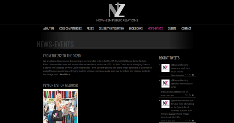 News page of #2 Top Beauty Public Relations Firm: Now and Zen PR