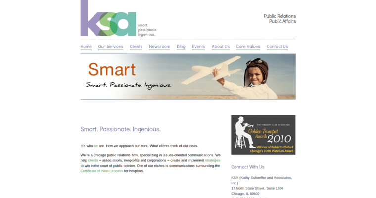 Home page of #5 Top Finance PR Firm: KSA