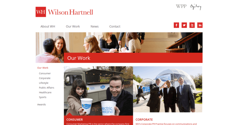 Work page of #4 Best Health PR Company: Wilson Hartnell