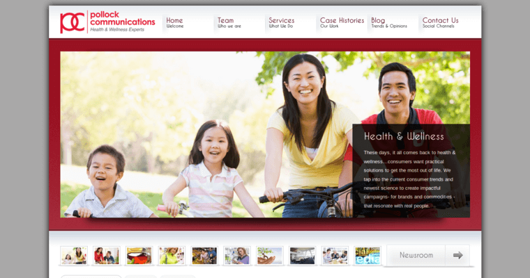 Home page of #10 Leading Health Public Relations Company: Pollock Communications