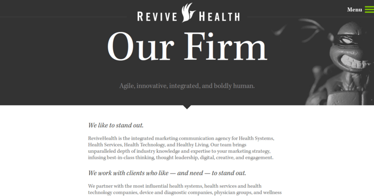 About page of #9 Leading Health Public Relations Agency: Revive Health