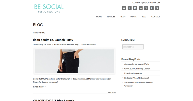 Blog page of #1 Leading Los Angeles PR Agency: Be Social PR