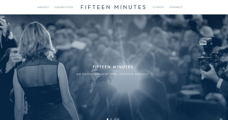 Home page of #6 Best Los Angeles PR Agency: Fifteen Minutes
