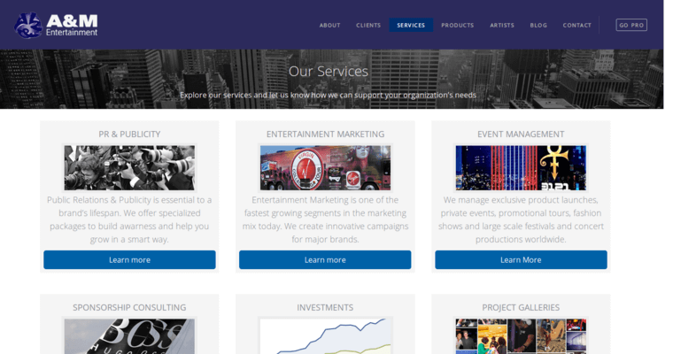 Service page of #3 Leading LA Public Relations Company: AMW Group 