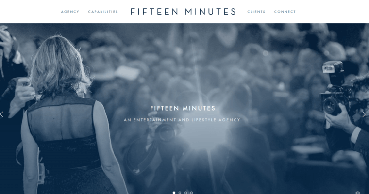 Home page of #7 Top LA Public Relations Business: Fifteen Minutes