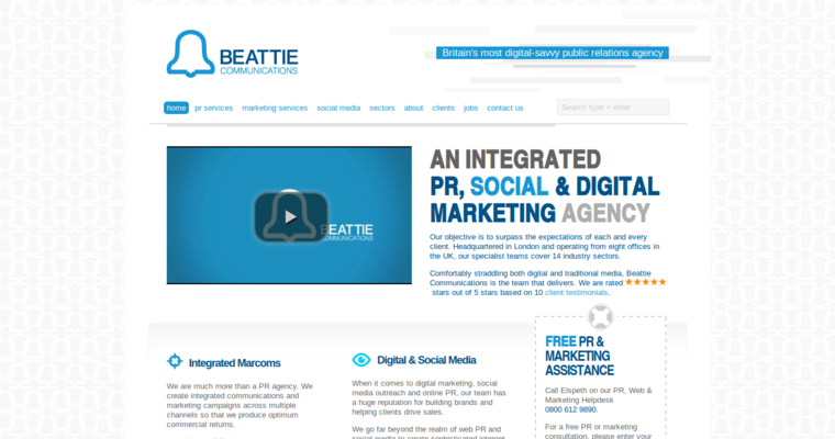 Home page of #5 Leading London Public Relations Business: Beattie Group