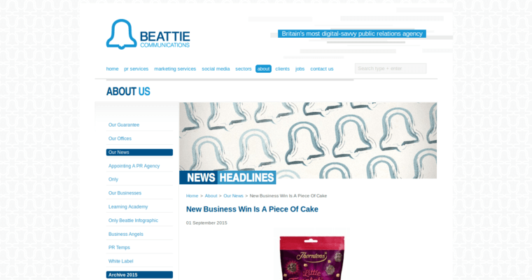News page of #5 Best London PR Company: Beattie Group