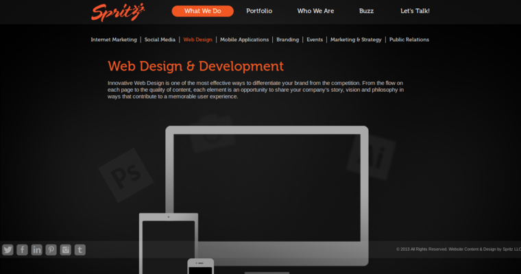 Development page of #2 Top Entertainment PR Agency: Spritz SF