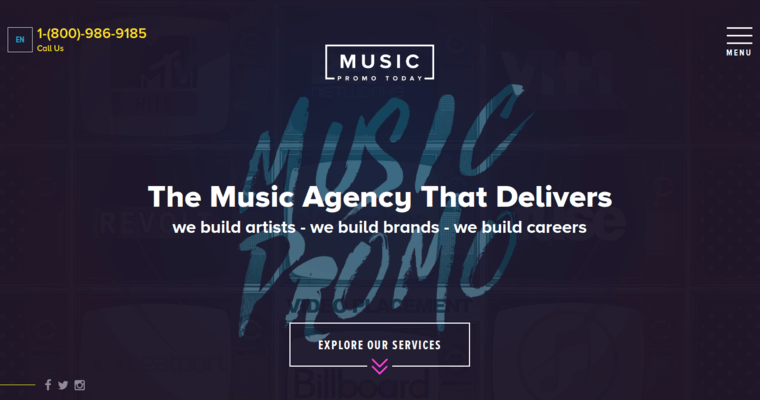 Home page of #9 Best Music PR Company: MusicPromoToday