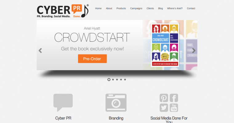 Home page of #4 Top Entertainment PR Firm: Cyber