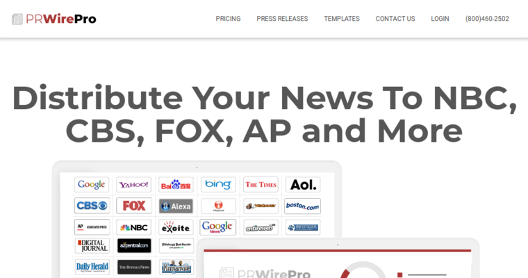 Home page of #1 Best Press Release Service: PR Wire Pro