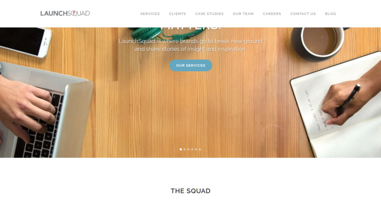 Home page of #9 Best SF PR Firm: LaunchSquad