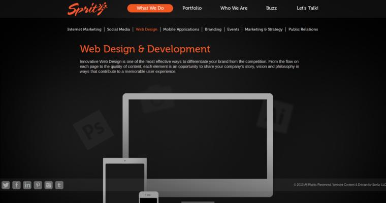 Development page of #3 Leading SF PR Business: Spritz SF