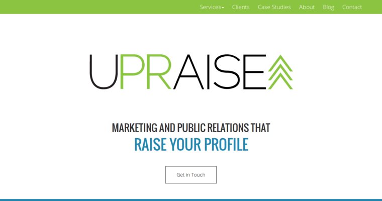 Home page of #10 Best San Francisco Public Relations Firm: Upraise