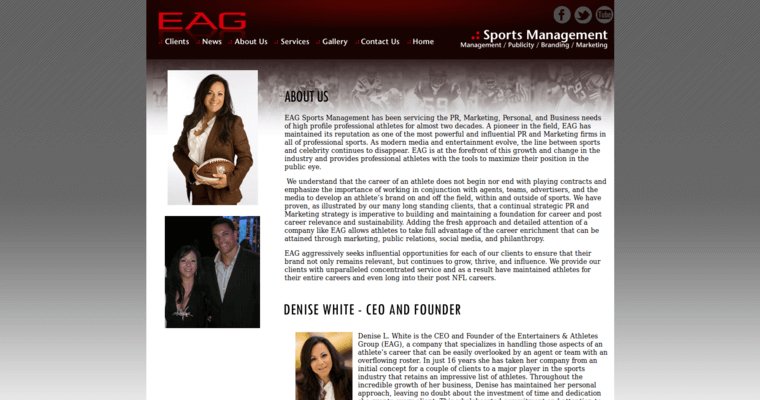 About page of #2 Best Sports Public Relations Business: EAG
