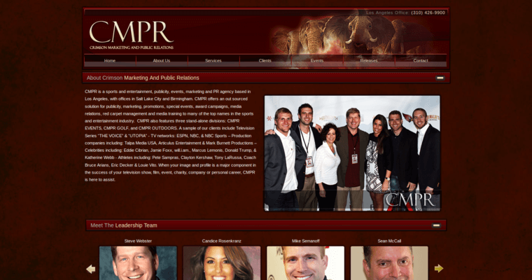 About page of #1 Best Sports Public Relations Company: CMPR