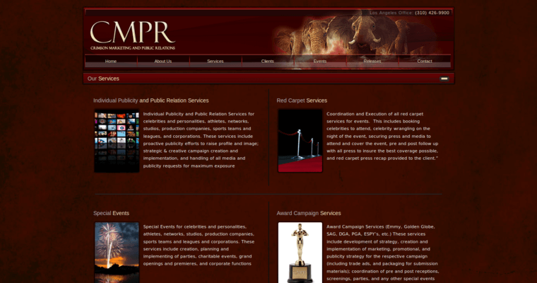 Service page of #1 Top Sports PR Agency: CMPR