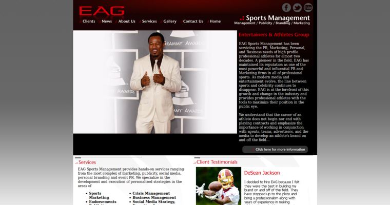 Home page of #2 Best Sports Public Relations Agency: EAG