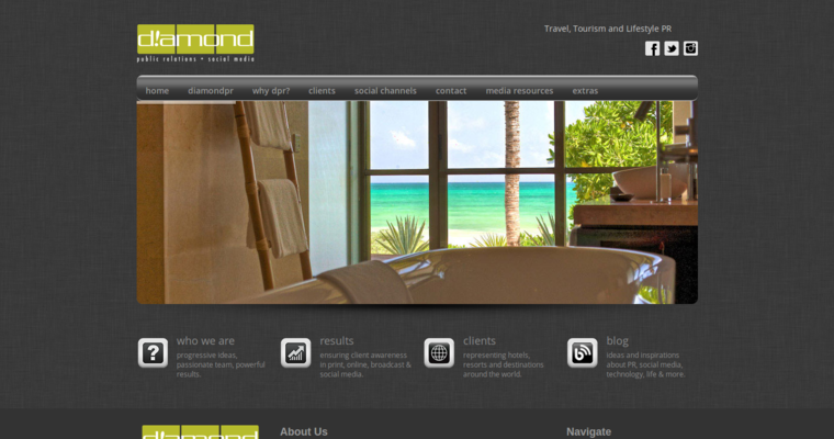 Home page of #9 Top Travel PR Company: Diamond PR