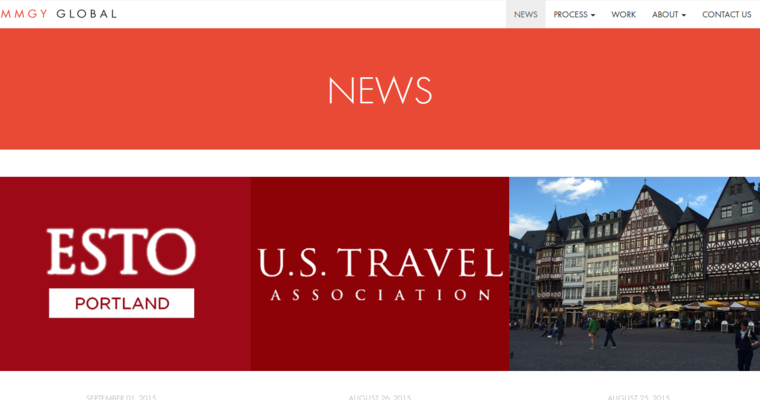 News page of #10 Leading Travel Public Relations Agency: MMGY Global
