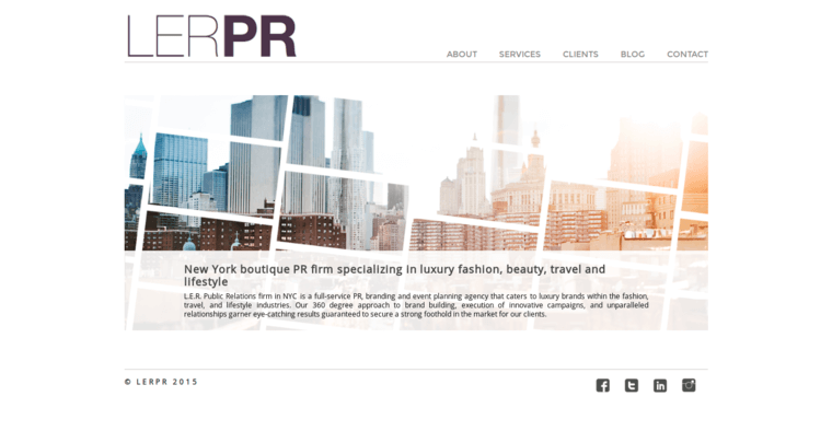 Home page of #4 Best Travel PR Business: LER PR