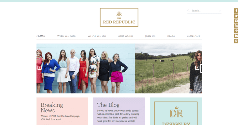 Home page of #6 Best Travel Public Relations Business: The Red Republic