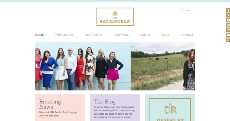 Home page of #7 Top Travel Public Relations Business: The Red Republic